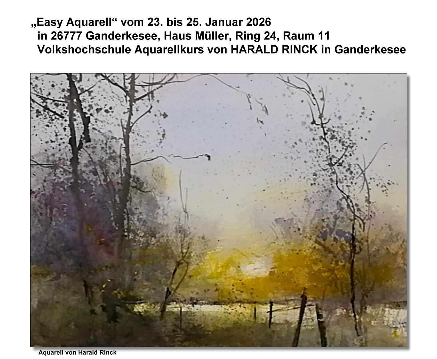 Volkshochschule Aquarellkurs