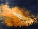 Biike brennen auf Sylt auf Arches Grain Trochon 185 g, 28 x 38 cm 